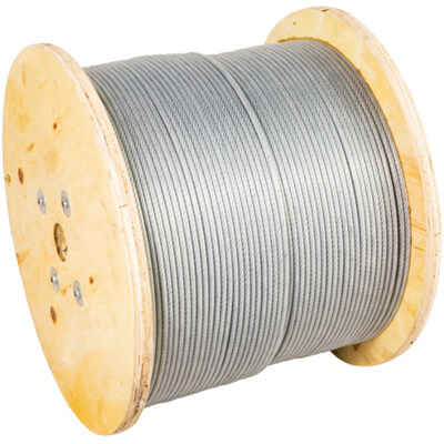 Karbon Çelik 7.94mm Galvanizli Uçak Kablosu 7x19 5/16 