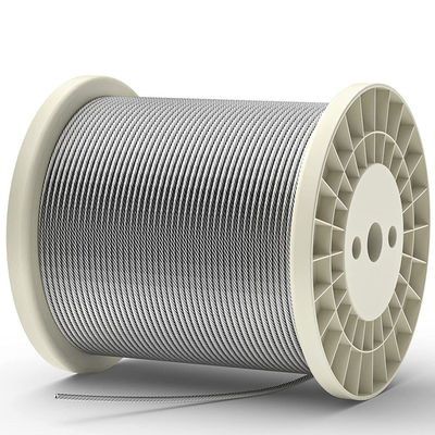 İyi fiyat Paslanmaz Çelik Uçak Kablosu T316 7x7 Çelik Kablo Halatları Güverte Korkuluk Sistemi için 7*7 1/8