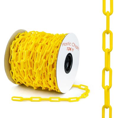 İyi fiyat Plastic Link Chain Warning Chain Yellow Plastic Barrier Chain Safety Chain çevrimiçi