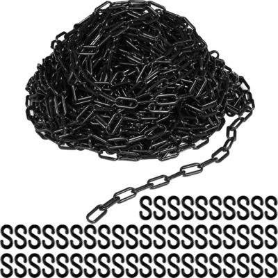 İyi fiyat Plastik Zincir Hava Durumuna Karşı Güvenlik Bağlantısı Bariyer Zincir Kalabalık Kontrolü için Hafif Güvenlik Zinciri Kuyruk Çizgisi Park Yolu Dekorasyonu (Siyah) çevrimiçi