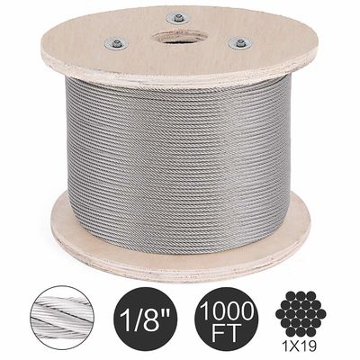 İyi fiyat T316 Stainless Steel Rope 1000fts 3/16