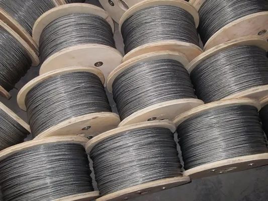 İyi fiyat 12 mm çelik kablo ipi 6x24 7FC Yapım için ipler Üretim Tel 1000mtrs Galvanizli çelik çevrimiçi