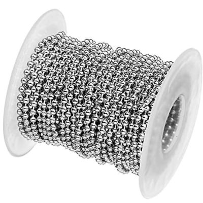 İyi fiyat High Quality 2.4mm Metal Ball Chain Stainless Steel Ball Chain Dog Tag Chain çevrimiçi
