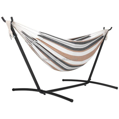 İyi fiyat Double Hammock Two Person Hammock Chair with Steel Stand/Space Saving Steel Stand Hammock çevrimiçi