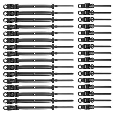 İyi fiyat Denizcilik ve inşaat için ayarlanabilir iplikler ve açı tabanlı ağır görevli siyah kablo rayı seti çevrimiçi