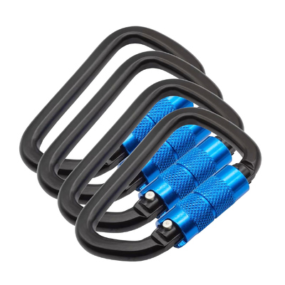 İyi fiyat 9kN Premium Anodize Ed Alüminyum Alaşım Vidalı Kilitli Karabina Klipsi Çanta İçin çevrimiçi