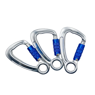 İyi fiyat Otomatik Kilitlenme tırmanış donanımı Twist Lock 23kN Alüminyum Carabiner Captive Eye ile çevrimiçi