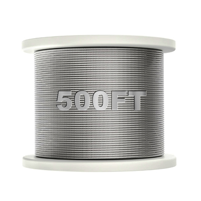 İyi fiyat 7x7 500 Feet T 316 Deniz Sınıfı Kablo 1/8 Paslanmaz Çelik Uçak Tel Halat Güverte Kablo Korkuluk Kiti çevrimiçi