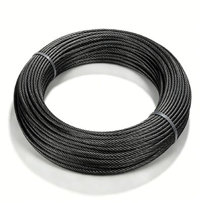 İyi fiyat Siyah Oksit T316 Paslanmaz Çelik Tel İpi 1/8 Inç 7x7 Uçak Kablosu 100 ft için Tel Çubuğu Dışarı DIY Projeleri çevrimiçi